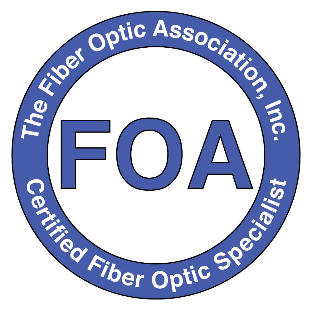 Logo for The Fiber Optic Association, Inc. Certified Fiber Optic Specialist